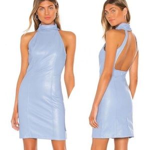 Kendall + Kylie powder blue faux leather dress